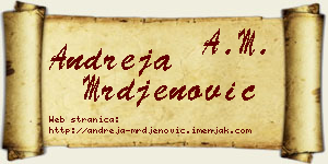Andreja Mrđenović vizit kartica
